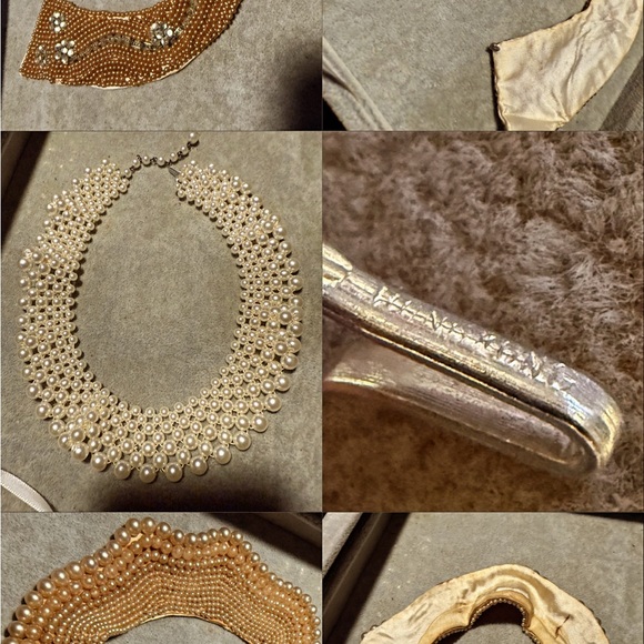 VTG PEARL BIB NECKLACE LOT - Picture 3 of 13
